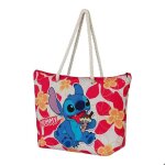 Sac de plage soleil - disney lilo et stitch ice cream - rose - taille unique