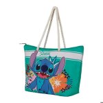 Sac de plage soleil - disney lilo et stitch tropic - bleu - taille unique