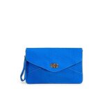 Sac pochette en cuir  motif ibiza rocks bleu fluo - oh my bag - adulte - main - femme
