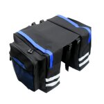 Sac porte - bagages arrire - litreve - sacoche velo double sac selle tanche - vtt - noir / bleu
