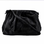 Sac porté épaule en cuir nubuck - daim brasilia noir - oh my bag Sac porté épaule en cuir nubuck - daim brasilia noir - oh my bag