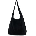Sac � main - oh my bag - eva - cuir nubuck - noir - 43x33x16 cm