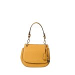 Sac port� �paule - mac douglas - garance romy - cuir de vachette - jaune - dimensions 22x18x8 cm