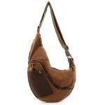 Sac port� �paule - oh my bag - feroe - cuir italien - toile - camel fonc�