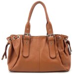 Sac � main - oh my bag - princesse - cuir grain� - camel fonc� - 34x20x14 cm