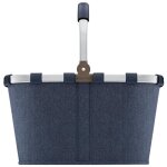 Sac � provisions - reisenthel - carrybag - 48 cm - herringbone bleu fonc� - mat�riau r�sistant