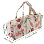 Sac de rangement pour aiguilles � tricoter - mxzzand - rose - coton et lin - 40 x 14 x 14cm