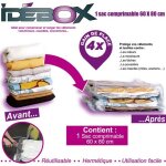 Sac rangement sous vide par aspiration 60x80cm