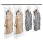 Sacs de rangement sous vide - zgeer - 4 pcs - 2 grands 130x67cm - 2 moyens 110x67cm - protection v�tements ...