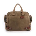 Sac reporter en toile zewow - homme - kaki - 40x13x30 cm