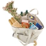 Sac shopping � compartiments - metaltex - multi - usages - 68 x 43 cm - coton olivier