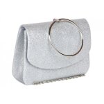 Pochette c�r�monie - nyls cr�ation - sac de soiree gris argent pochette femme soiree mariage botya - ...