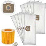 Sacs synthtiques pour aspirateurs karcher - 10 paquets + filtre lavable - proline eco - 3 couches de ...