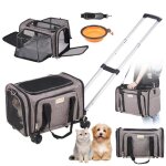 Sac de transport animaux de compagnie - vevor - 113 kg sac  roulettes chat chien