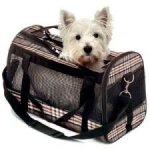 Sac de transport pour animaux - flamingo - piccailly - noir - marron - petit chien et chat