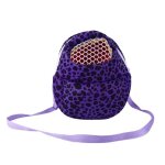 Sac de transport pour animaux - surenhap - peluche courte - violet l�opard - confortable et lavable