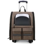 Sac  dos de voyage deluxe - pecute - transport pour animaux - 15kg - roulettes - respirant