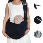 Sac de transport pour chat / chien - noir - sac  bandoulire pour chat / chiot - respirant - extrieur ...