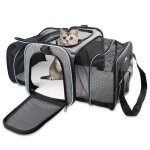 Sac de transport pour chat et chien pliable et extensible infinitoo - gris - convient aux animaux jusqu� ...
