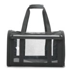 Sac de transport pour chat chien respirant et pliable avec amovible bandoulire et matelas en peluche ...
