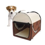 Sac de transport pour chien pawhut oxford 61x46x51cm caf�