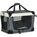 Pawhut - sac de transport - oxford - 60x41x41cm - gris