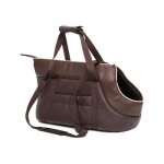 Sac de transport pour chien - r1 - cuir �cologique - marron - taille moyenne - utilisation int�rieure ...