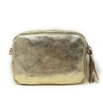 Sac trotteur � bandouli�re en cuir grain� little seville - oh my bag - or pale - dor� - jaune - femme ...