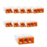 Sachet de 10 bornes 3 entr�es s�rie 2273 - wago