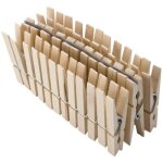 Sachet de 36 pinces � linge - mondex - en bois - 75x9