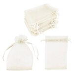 Sachets en organza - inf - 100 - pack - cr�me - 10x15 cm - mixte