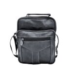 Sacoche bandouli�re homme - maromax - multi poches - 100% polyur�thane - couleur noir - 18x6x21 cm