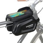 Sacoche de cadre velo support telephone velo 2l capacit ecran tpu avec housse de pluie tanche pour ...