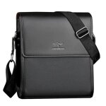 Sacoche homme mtowsuc n1 bandouliere cuir pu rigide lgant business pour contenir livres ipad noir