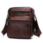 Sacoche hommes cuir - mobigarlan - wx331a - sacoche bandouliere vintage - caf - bandoulire cartable ...