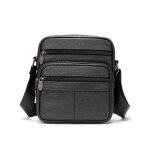 Sacoche hommes cuir - mobigarlan - wx331a1 - sacoche bandouliere vintage - noir - bandoulire cartable ...