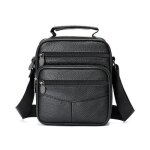 Sacoche hommes cuir - mobigarlan - wx331a2 - noir - bandoulire cartable - pochette voyage