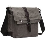 Sacoche homme toile sac bandouli�re sac d�paule vintage couleur unie - gris