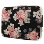 Karylax sacoche housse de protection fleur 2 - noir - compatible macbook pro 13 / dell inspiron 17 7706 ...