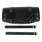 Sacoche de selle de moto etanche omabeta - noir - cuir pu - quatre saisons