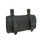 Sacoche de selle velo vintage style cuir noir