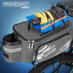 Sacoche de v�lo porte - bagages gris 12l imperm�able r�fl�chissant bandouli�re amovible isolant 5 poches ...