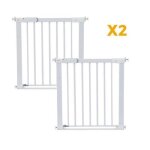 Safety 1st barrire de scurit enfant flat step barrire mtal lot de 2 - blanc
