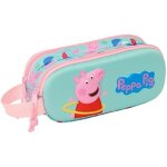 Safta peppa pig trousse double 3d pour enfants d�ge scolaire confortable et polyvalente qualit� et r�sistance ...