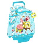 Sac � dos avec chariot - safta - bob l�ponge - multicolore - 33x42x14 cm - ergonomique