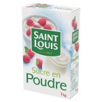 Saint louis - sucre en poudre classique � bec verseur 1kg - lot de 4