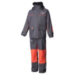 Sakura ensemble veste et salopette gros temps v2 - anthracite et orange