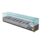 Vitrine inox r�frig�r�e � ingr�dients 8 x gn 1 / 3 (p)100 mm 150 w 220 v - mono