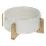Saladier bambou & faïence crea 28cm blanc Saladier bambou & faïence crea 28cm blanc