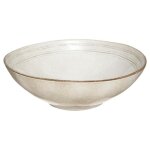 Saladier design flower 24cm gris